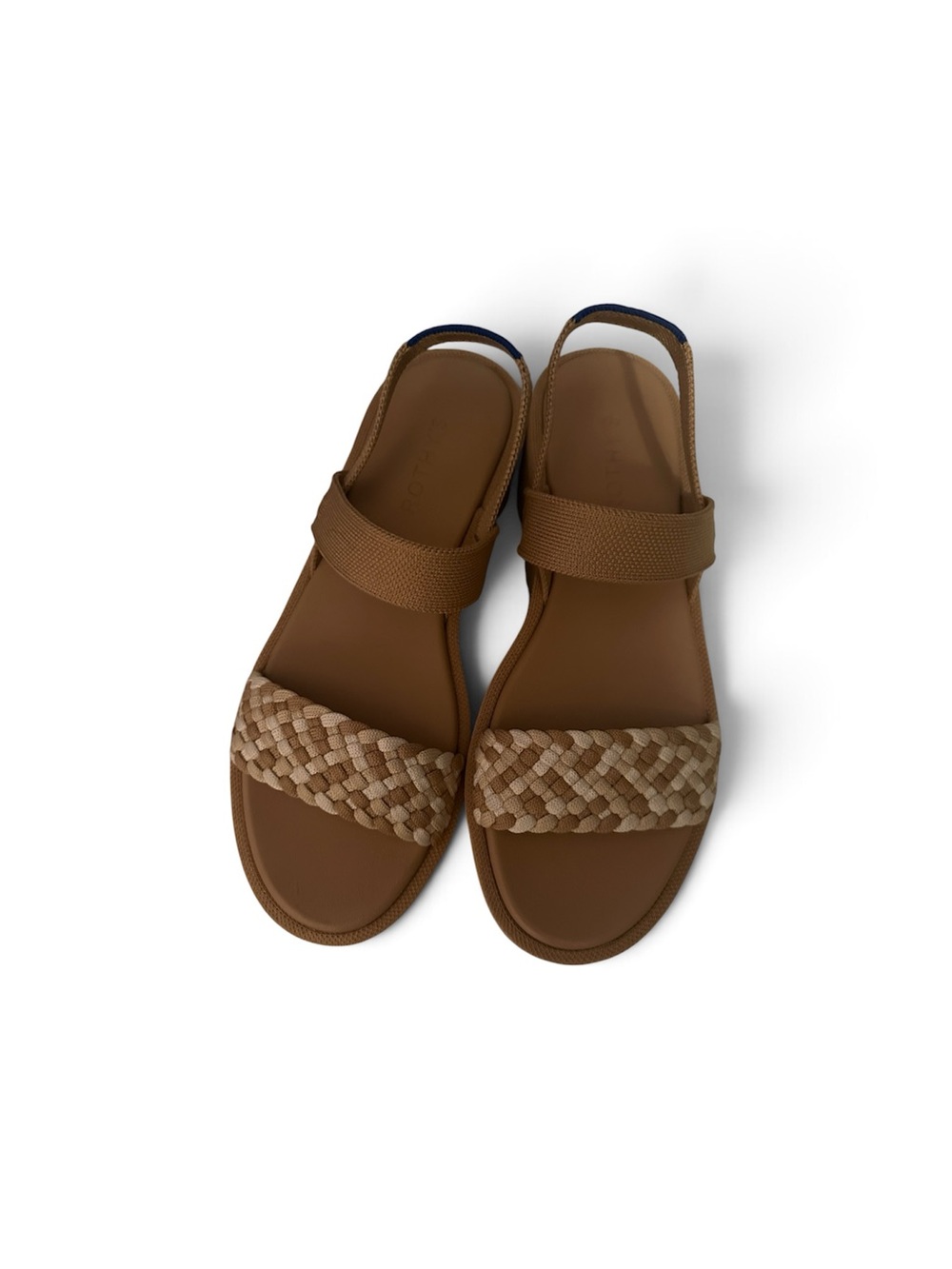 Rothy's Lightweight Wedge Sandal Braided Beach Sand Woven Women 8.5 - Picture 2 of 5